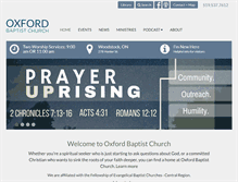 Tablet Screenshot of oxfordbaptist.ca